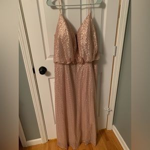 Beautiful sparkling Rose Gold Kennedy Blue formal dress size 24
